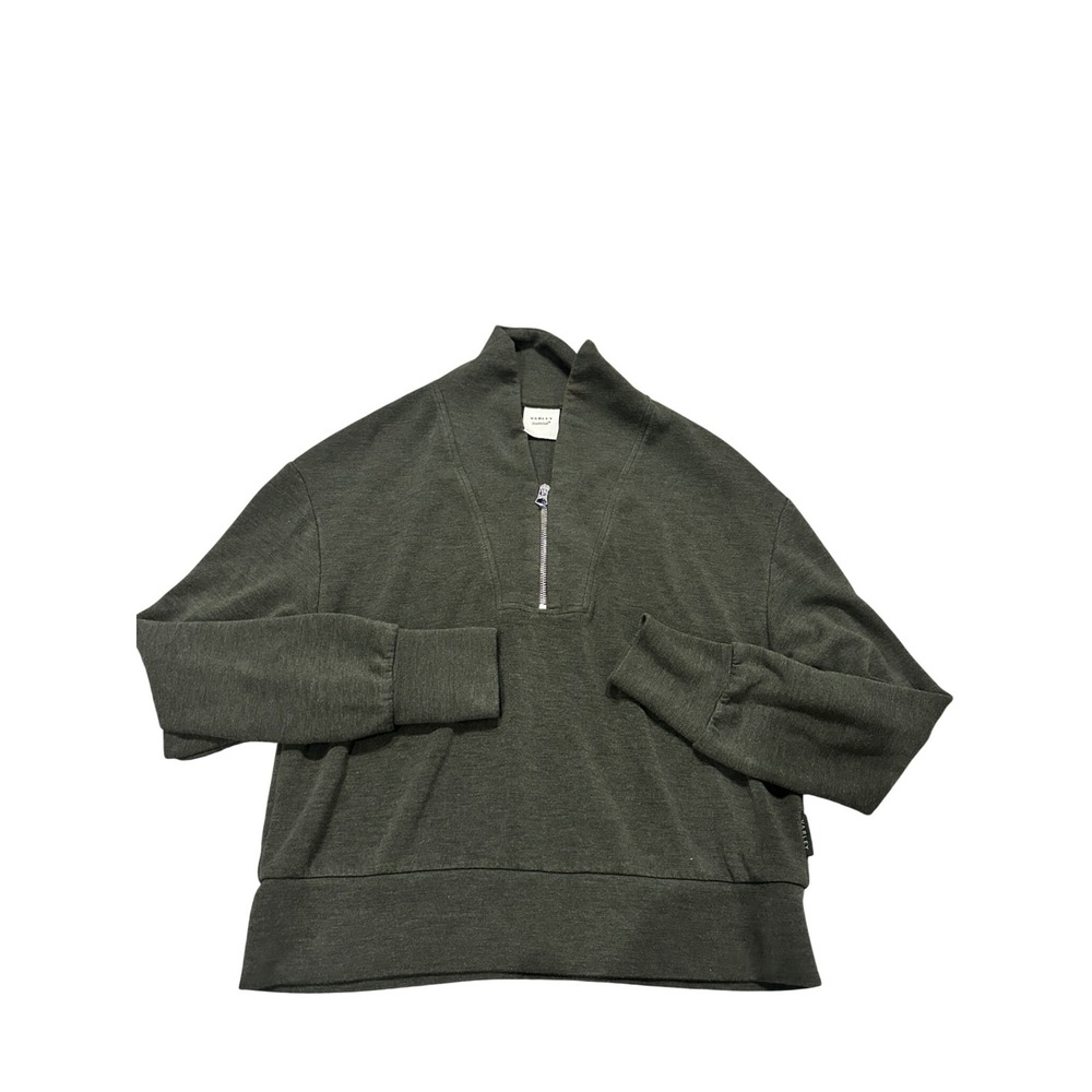 Varley Doublesoft Half Zip Pullover Dark Green He… - image 1